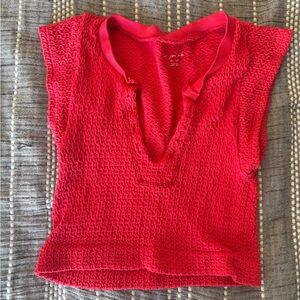 Urban Outfitters Out From Under Red Textured Knit Crop Top Size XS/S
